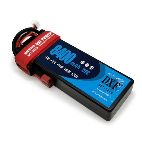 DXF Lipo 배터리 2S 7.4V 8400mAh 120C 하드 케이스 138 * 47 * 24mm