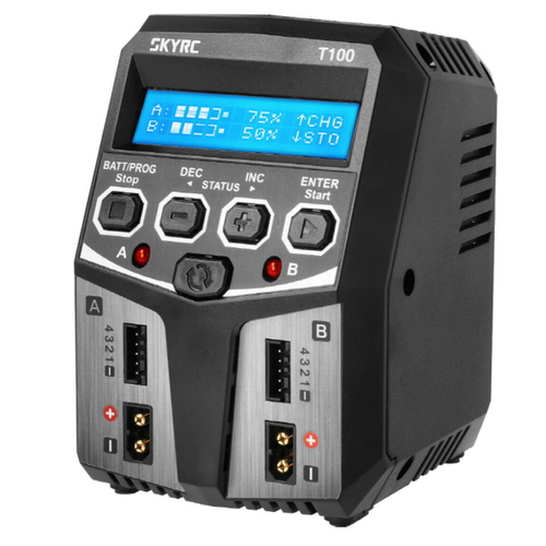 [SK-100162-02] SKYRC T100 100W AC 5A Dual Balance Charger