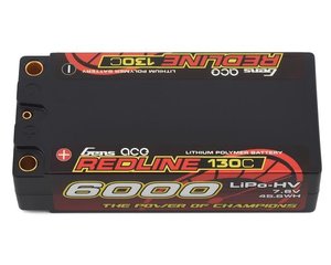 Gens Ace Redline 2S 130C LiHV 배터리 팩 (/ 5mm 총알 포함) (7.6V / 6000mAh)