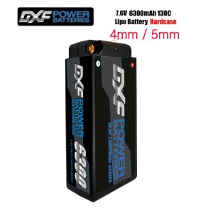 입고완료  DXF Lipo 2S Shorty Lipo 7.6V 6300mah 130C, 5mm/4mm 쇼티